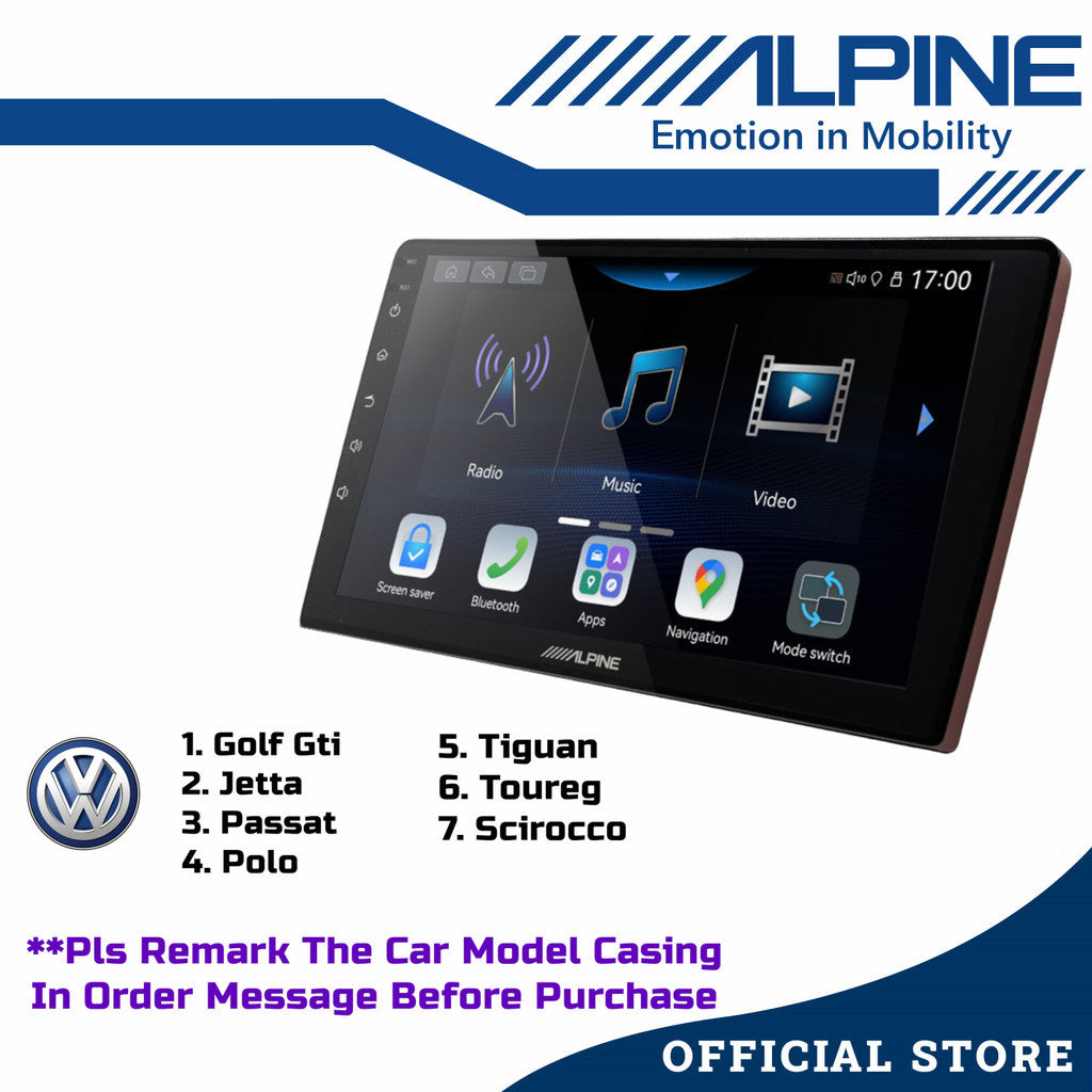 Alpine 2+32GB Car Android player 9" Or 10" Original Version Android 12 Ply For Toyota Honda Proton Perodua iNE-AW409S