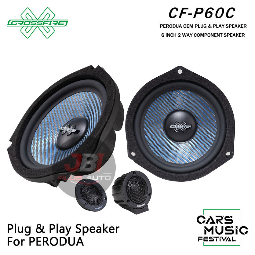 CROSSFIRE OEM 2 Way Component Speaker P60C For Perodua Plug & Play