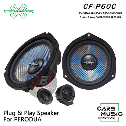 CROSSFIRE OEM 2 Way Component Speaker P60C For Perodua Plug & Play