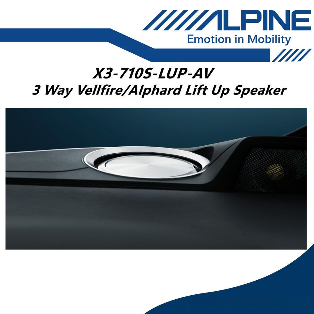 Alpine 3 Ways Lift Up Speaker For Toyota Vellfire / Alphard ANH30 Front Spk Liftup X3-710S-LUP-AV