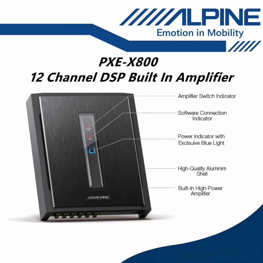 Alpine 12 Ch Car DSP Sound Processor Built In Amplifier Digital Signal Processor PXE-X800