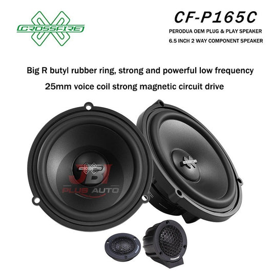 CROSSFIRE OEM 6.5 INCH 2 Way Component Speaker P165C For Perodua Plug & Play