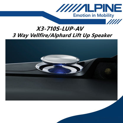 Alpine 3 Ways Lift Up Speaker For Toyota Vellfire / Alphard ANH30 Front Spk Liftup X3-710S-LUP-AV