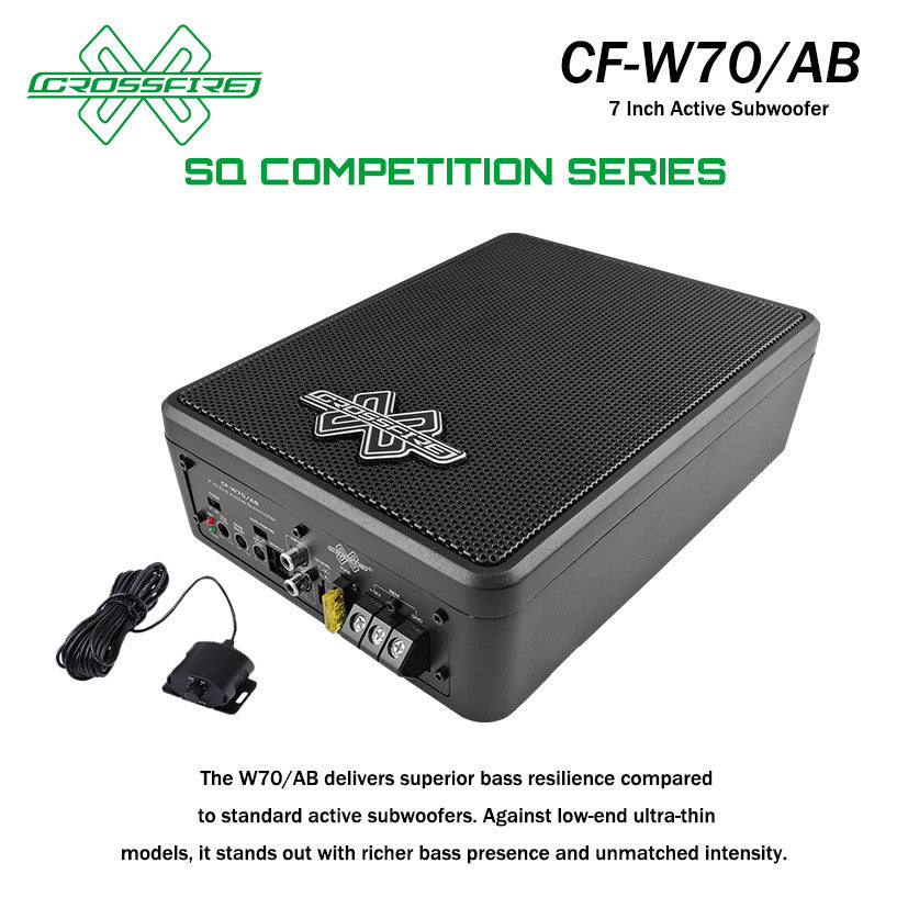 CROSSFIRE Active Subwoofer Built In Bass Amplifier (7") CF-W70/AB