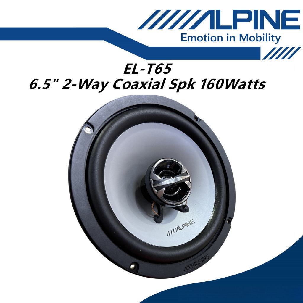 Alpine 6.5" Inch 2 Way Coaxial Car Speaker 160 Watts Car Spk EL-T65