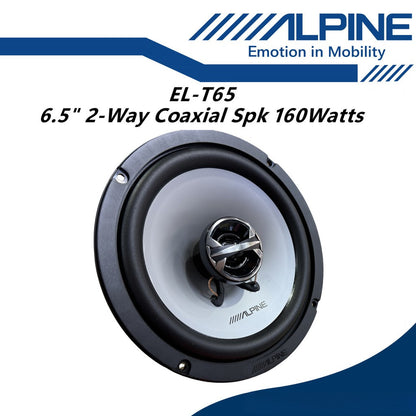 Alpine 6.5" Inch 2 Way Coaxial Car Speaker 160 Watts Car Spk EL-T65