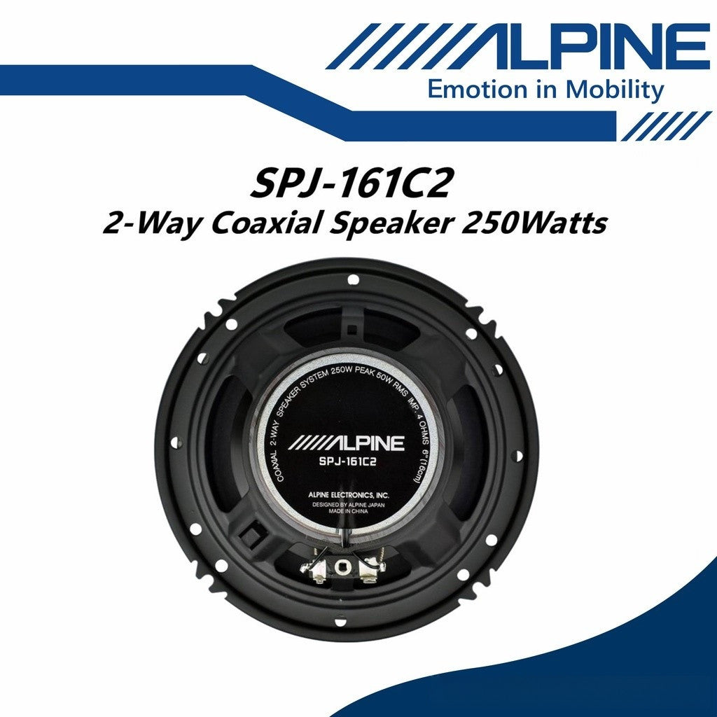 Alpine 2 Way Coaxial Speaker Car Spk  (6") SPJ-161C2