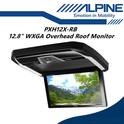 Alpine 12.8" Overhead Roof Monitor WXGA With Plasma Cluster Technology Car Monitor PXH12X-RB