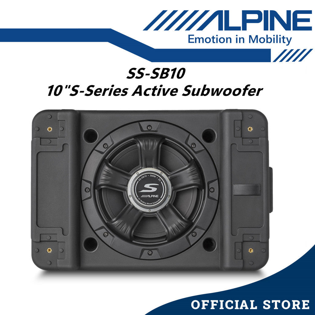 Alpine 10" Active Subwoofer S Series Underseat Woofer 10 Inch SS-SB10