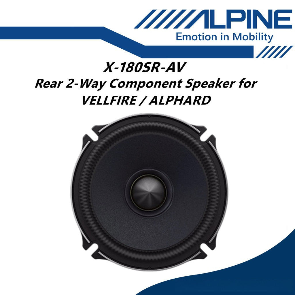Alpine Integrated Rear 2 Way Component Speaker EXCLUSIVE For ALPHARD / VELLFIRE ANH30 Spk X-180SR-AV