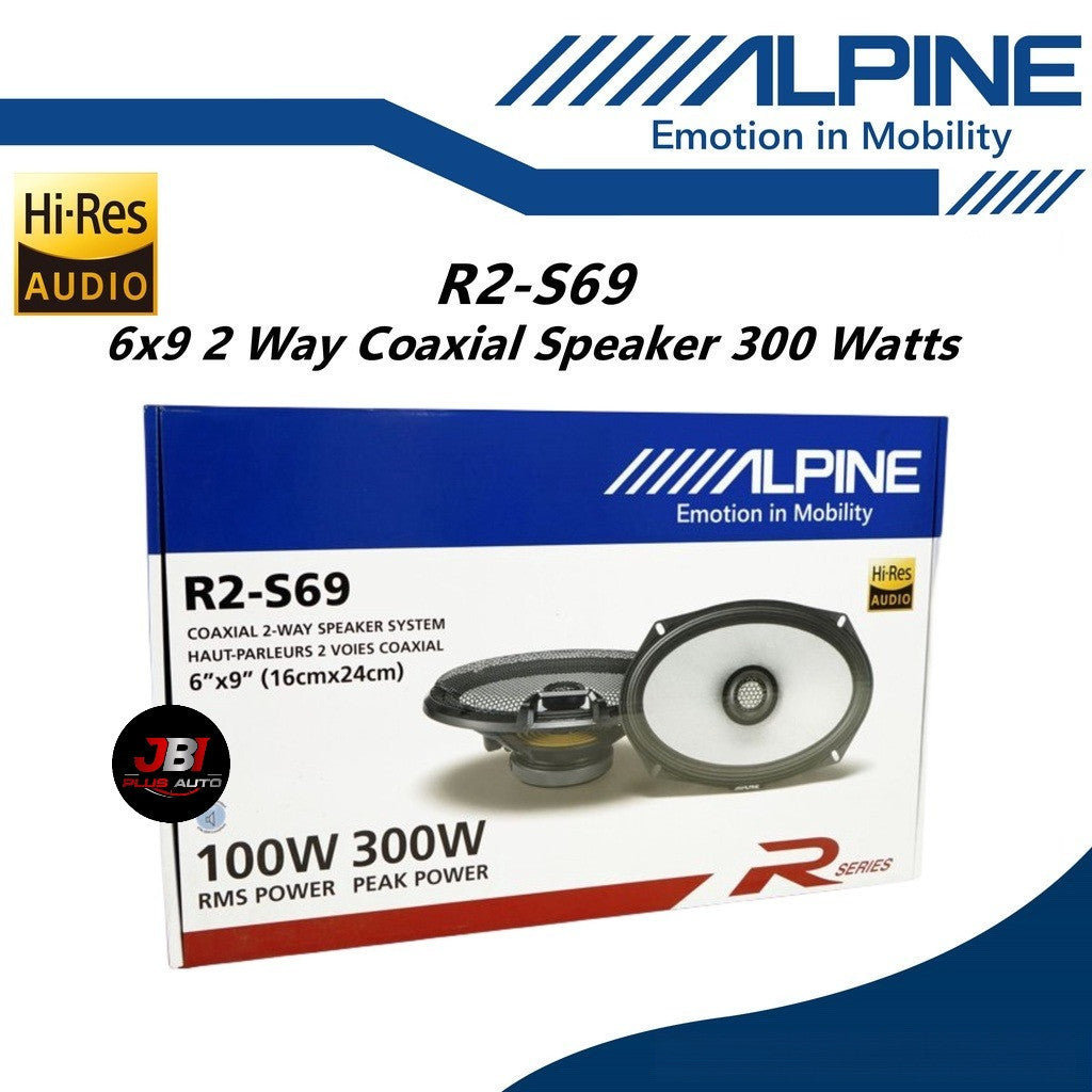 Alpine R-Series 6x9 Hi-Res 2 Way Coaxial Car Speaker R2-S69