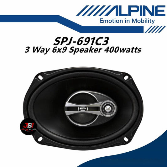 Alpine 3 Way Car Speakers 6x9 Spk (400W/6 x 9") SPJ-691C3