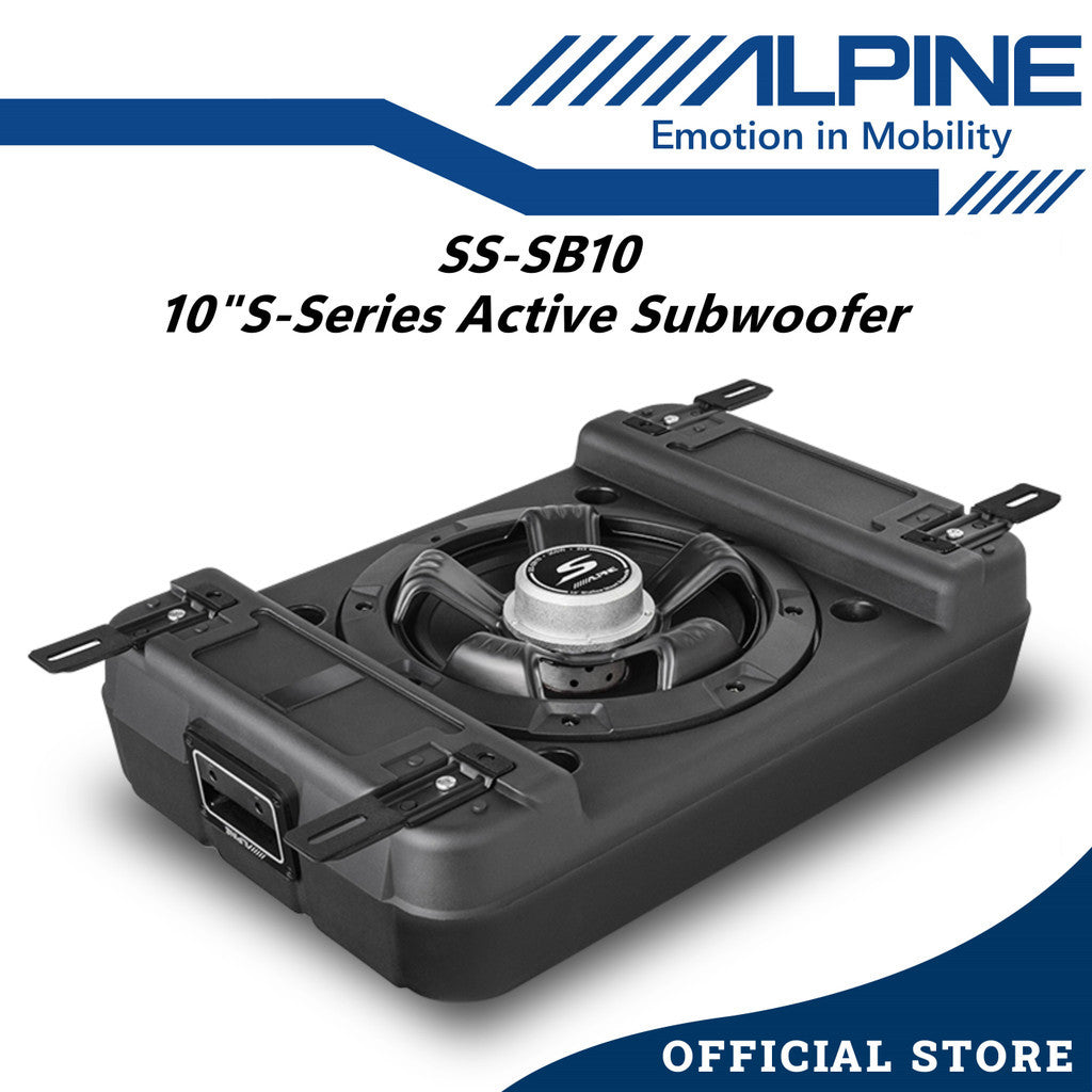 Alpine 10" Active Subwoofer S Series Underseat Woofer 10 Inch SS-SB10
