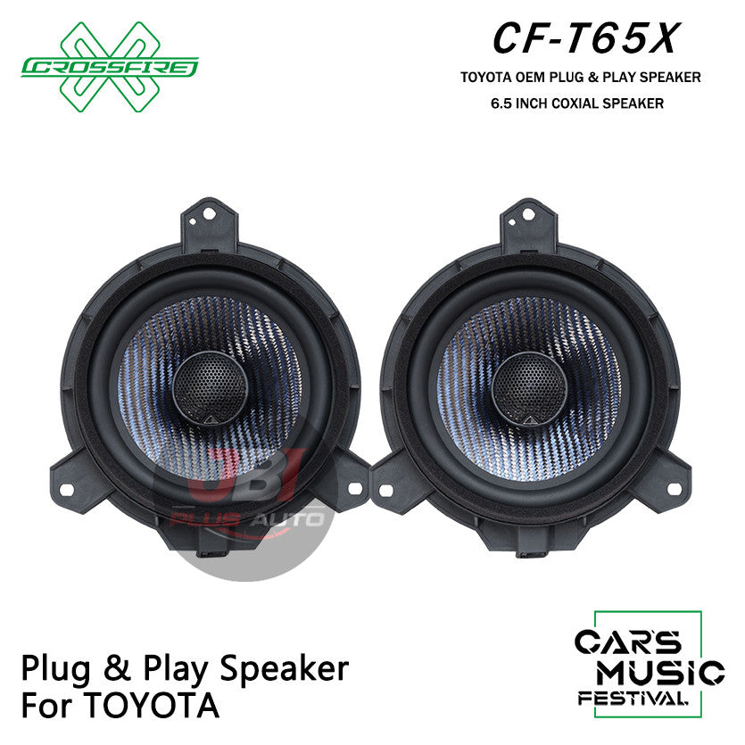CROSSFIRE OEM 2 Way Coxial Speaker T65X For Toyota Plug & Play