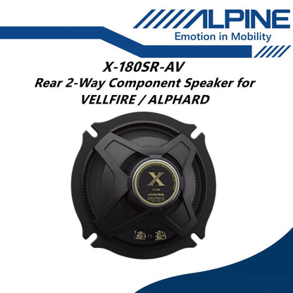 Alpine Integrated Rear 2 Way Component Speaker EXCLUSIVE For ALPHARD / VELLFIRE ANH30 Spk X-180SR-AV