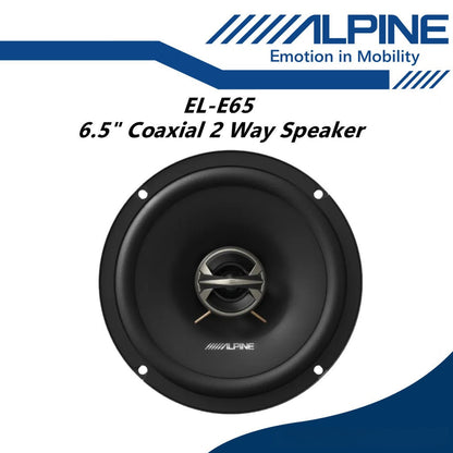 Alpine 6.5" E Series 2 Way Coaxial Car Speaker 160 Watts Peak Power EL-E65