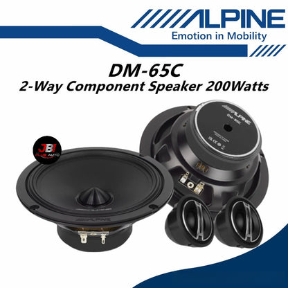 Alpine Package Deal DM Series 6.5" Component Set Car Speaker and 6.5" Coaxial Speaker Spk DM-65C + DM-65