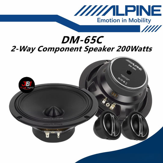 Alpine Package Deal DM Series 6.5" Component Set Car Speaker and 6.5" Coaxial Speaker Spk DM-65C + DM-65