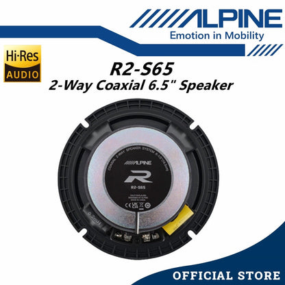 Alpine R-Series Hi-Res 2 Way Coaxial Car Speaker Peak Power (300W/6.5") R2-S65