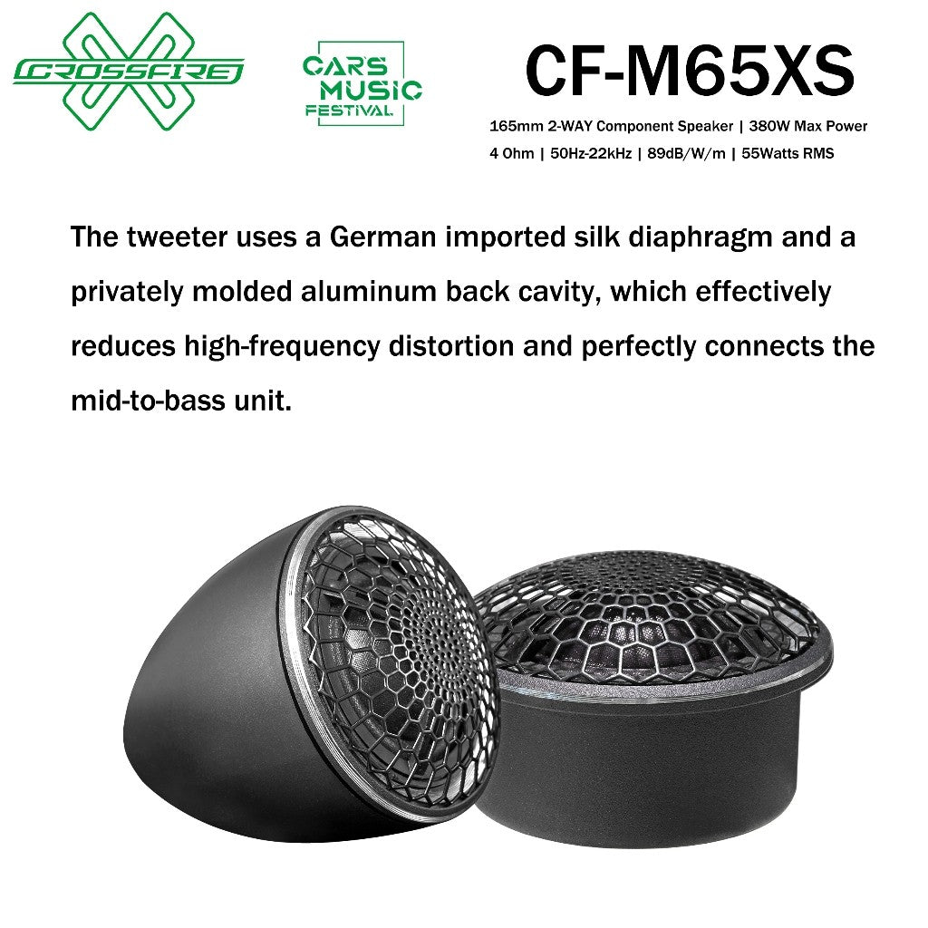 CROSSFIRE 2 Way Component Speaker M65XS