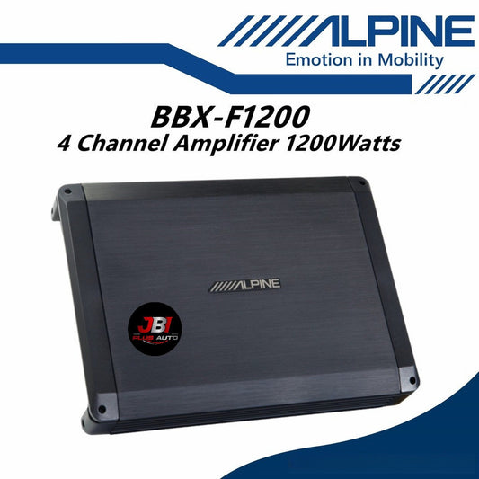 Alpine 4 Channel Amplifier Class A/B Power 4/3/2 Ch Power Amp (1200W) BBX-F1200