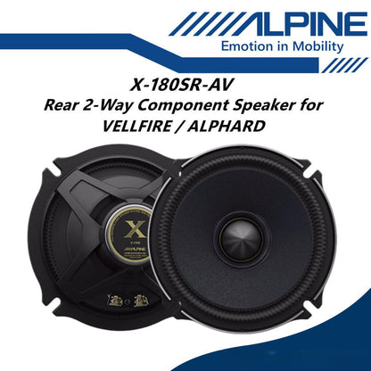 Alpine Integrated Rear 2 Way Component Speaker EXCLUSIVE For ALPHARD / VELLFIRE ANH30 Spk X-180SR-AV