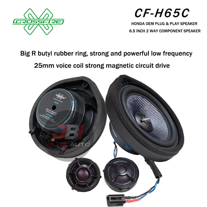 CROSSFIRE OEM 2 Way Component Speaker H65C For Honda Plug & Play