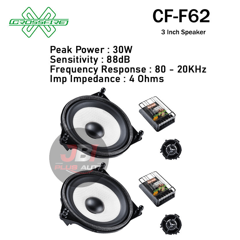 CROSSFIRE 2 Way Component Speaker (3") + Subwoofer For Mercedes-Benz (8")