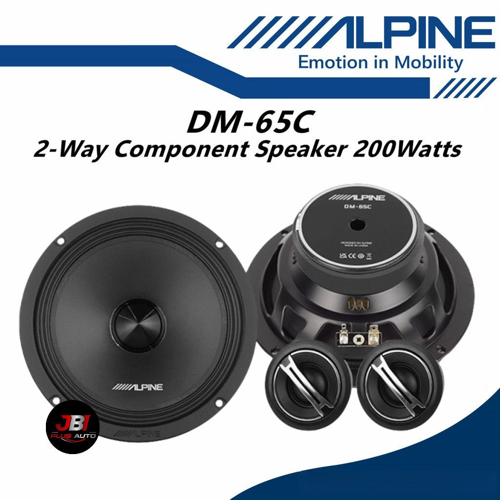 Alpine Package 2 Way 6.5" Component Car Speaker With 4 Channel DSP Digital Signal Processor DM-65C + PXE-M60-4