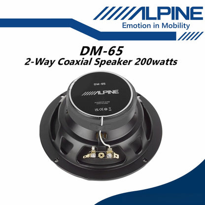 Alpine Package Deal DM Series 6.5" Component Set Car Speaker and 6.5" Coaxial Speaker Spk DM-65C + DM-65