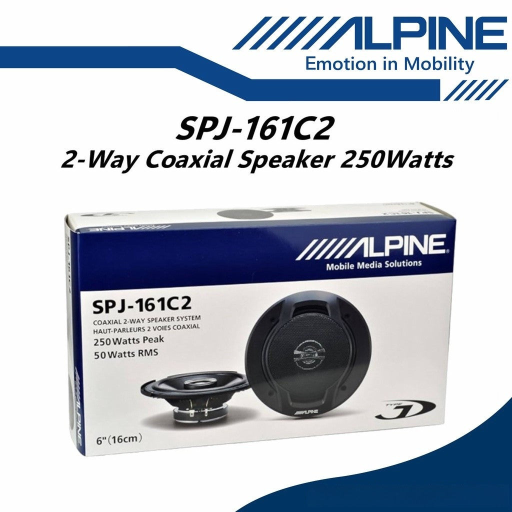 Alpine 2 Way Coaxial Speaker Car Spk  (6") SPJ-161C2