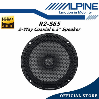 Alpine R-Series Hi-Res 2 Way Coaxial Car Speaker Peak Power (300W/6.5") R2-S65