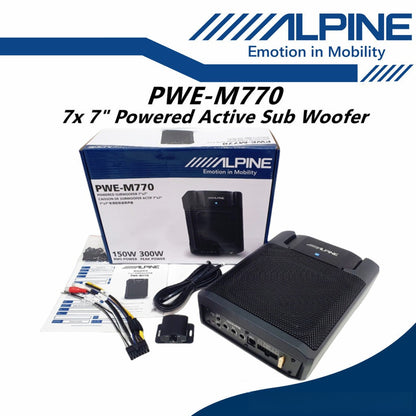 Alpine Package Deal 2 Way 6.5" Component Set With 7" Underseat Active Sub Woofer Under Seat DM-65C + PWE-M770