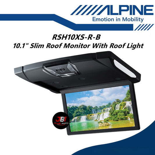 Alpine 10.1" Inch Roof Monitor Slim Rear Vision WSVGA Screen With LED Light RSH-10SX-R-B