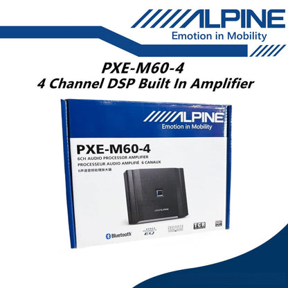 Alpine Package 2 Way 6.5" Component Car Speaker With 4 Channel DSP Digital Signal Processor DM-65C + PXE-M60-4