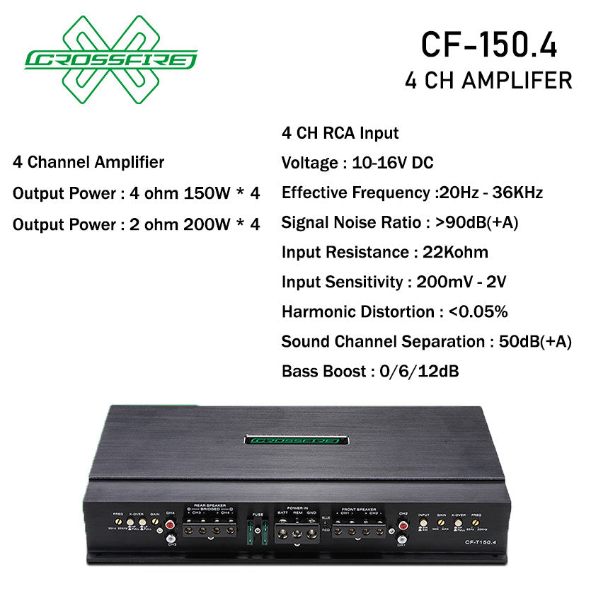 CROSSFIRE 4 Channel Power Amplifier T150.4