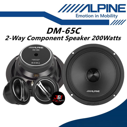 Alpine M Series 2 Way Component Car Speaker Set With Tweeter (200W/6.5") DM-65C