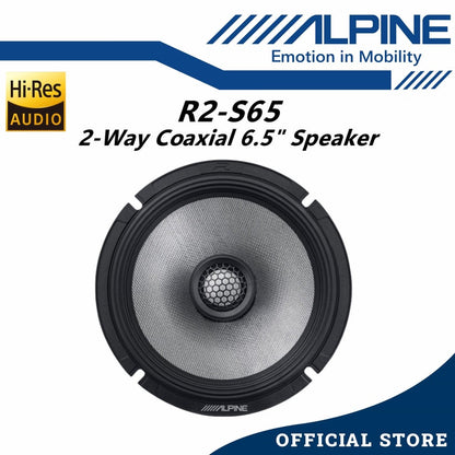 Alpine R-Series Hi-Res 2 Way Coaxial Car Speaker Peak Power (300W/6.5") R2-S65