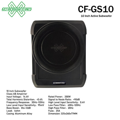 CROSSFIRE Galaxy Series Active Subwoofer (10") GS10