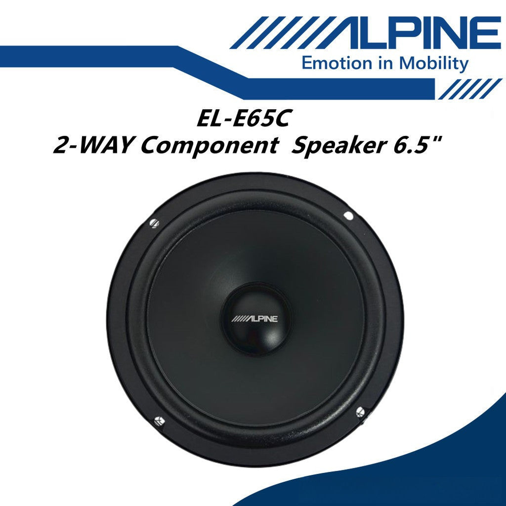 Alpine 6.5" E Series 2 Way Component Speaker Set EL-E65C