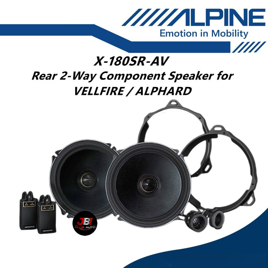 Alpine Integrated Rear 2 Way Component Speaker EXCLUSIVE For ALPHARD / VELLFIRE ANH30 Spk X-180SR-AV