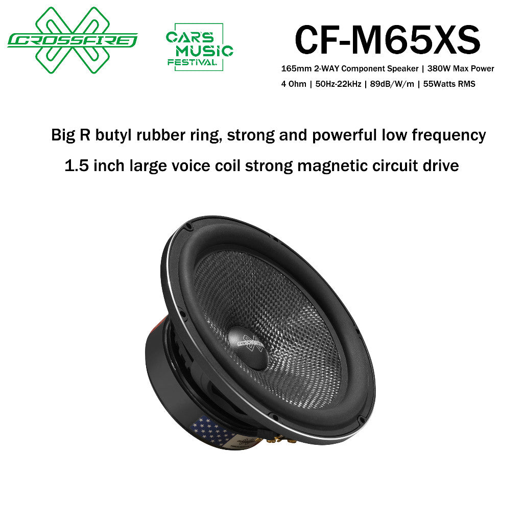 CROSSFIRE 2 Way Component Speaker M65XS