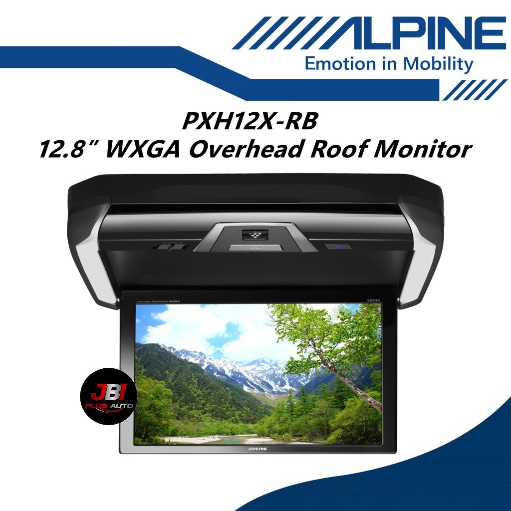 Alpine 12.8" Overhead Roof Monitor WXGA With Plasma Cluster Technology Car Monitor PXH12X-RB