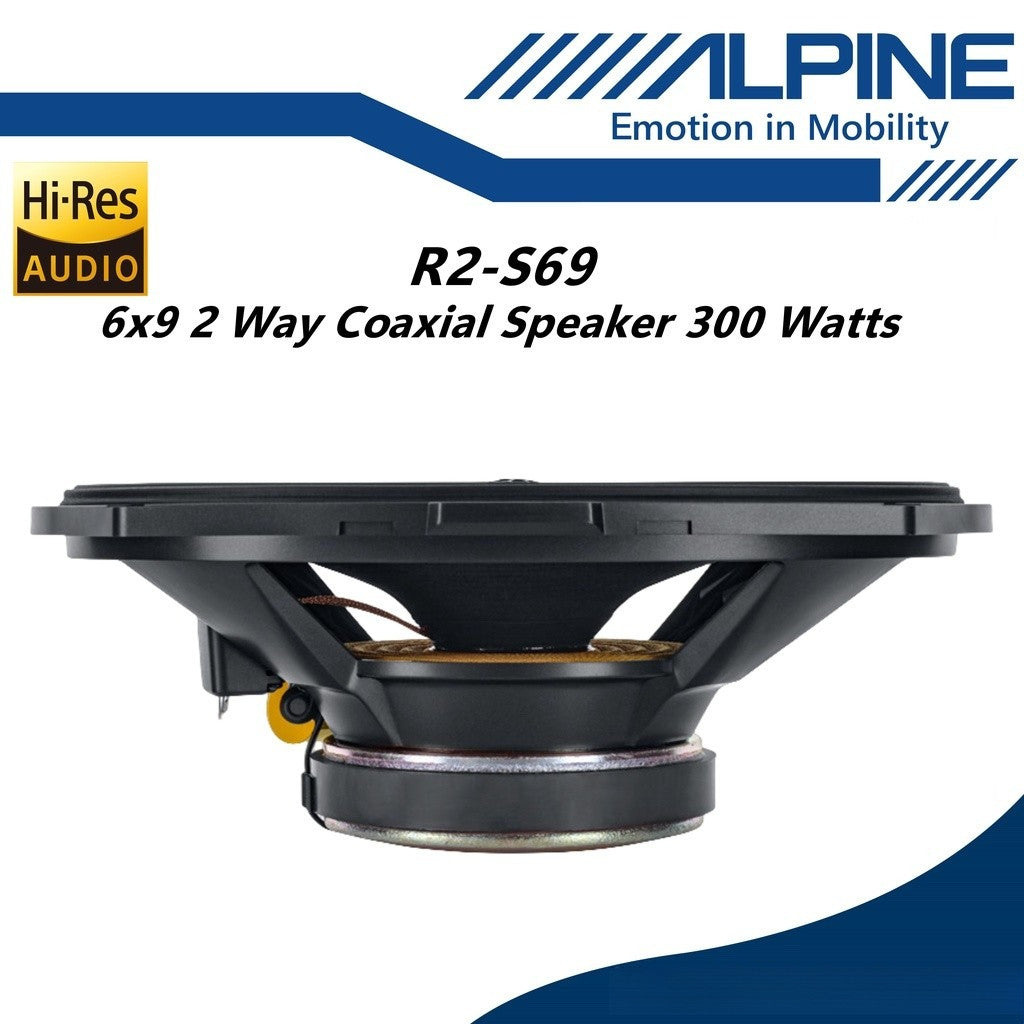 Alpine R-Series 6x9 Hi-Res 2 Way Coaxial Car Speaker R2-S69