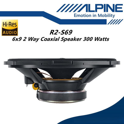 Alpine R-Series 6x9 Hi-Res 2 Way Coaxial Car Speaker R2-S69