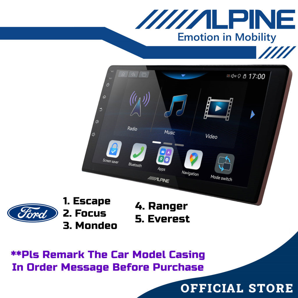 Alpine 2+32GB Car Android player 9" Or 10" Original Version Android 12 Ply For Toyota Honda Proton Perodua iNE-AW409S