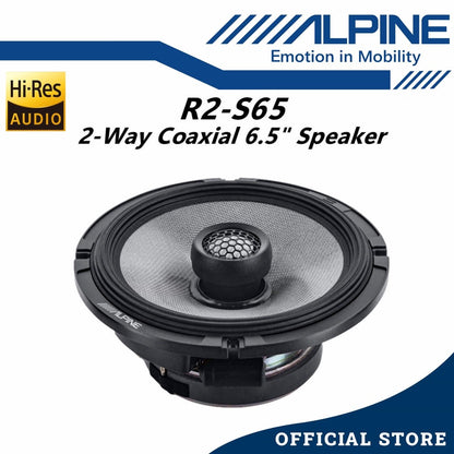 Alpine R-Series Hi-Res 2 Way Coaxial Car Speaker Peak Power (300W/6.5") R2-S65