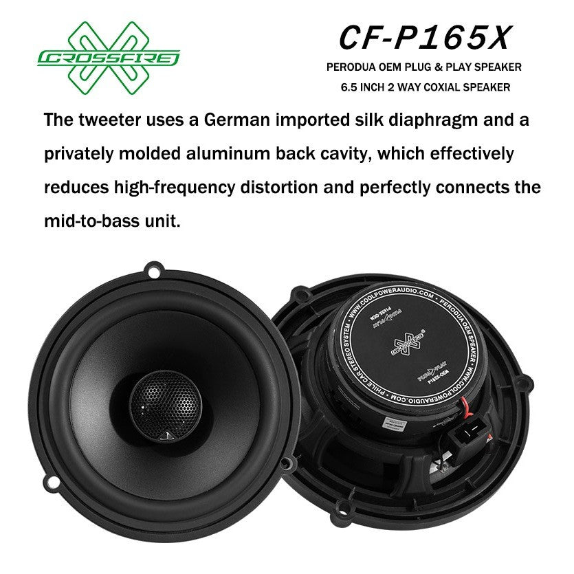 CROSSFIRE OEM 6.5 INCH 2 Way Coxial Speaker P165X For Perodua Plug & Play