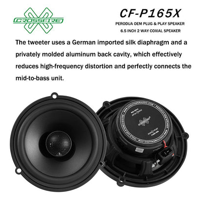 CROSSFIRE OEM 6.5 INCH 2 Way Coxial Speaker P165X For Perodua Plug & Play
