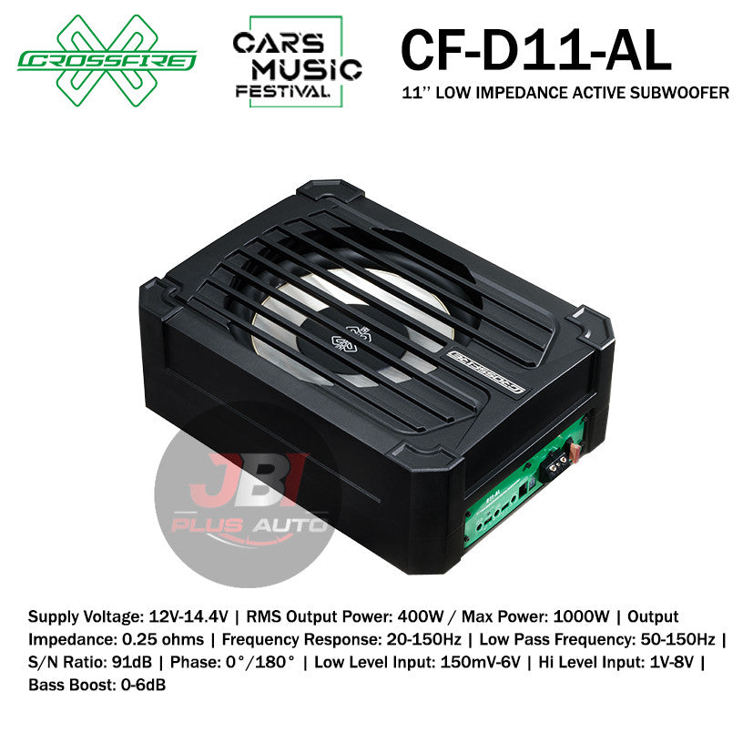 CROSSFIRE Low Impedance 11 Inch Active Subwoofer CF-D11-AL